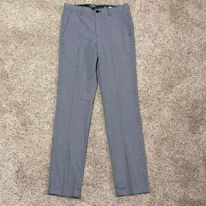 Murano Evan Fit Blue Black Micro Check Slim Cuffed Dress Pants 28x32